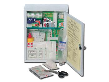 Zestaw pierwszej pomocy - redni - w szafce metalowej/FIRST AID CASE - MEDIUM KIT - metal cabinet