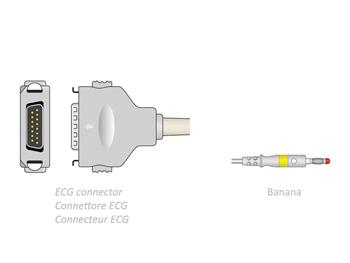 Kabel EKG 2.2m-bananowy-kompatybilny z Fukuda Denshi/ECG CABLE 2.2m-banana-compatible Fukuda Denshi